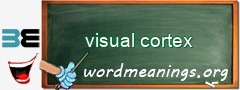WordMeaning blackboard for visual cortex